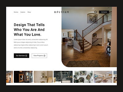 Interior Designer Website graphic design ui