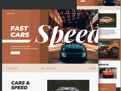 Cars & Speed - Website agency app blog creative design html illustration landing landing page logo multipurpose portfolio purpose shop ui ui design ux ux design web website