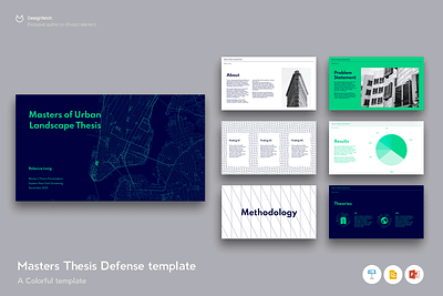 Master Thesis defence template branding concept creative design google slides graphic design landing page master master thesis modern motion graphics pitch deck powerpoint presentation simple slides student template thesis typography