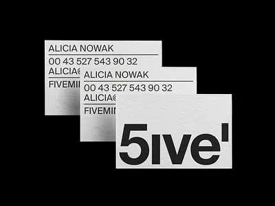 Five Minutes Brand Design branding business business card design graphic design logo logodesign logotype minimal typography