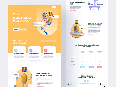 Daas - Digital Agency Landing Page agency agency design branding design digital digital agency digital marketing landingpage marketing psd template startup typography ui ui design web page