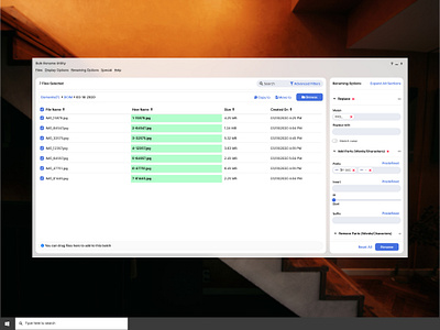 Bulk Rename Utility - Redesign | Native Windows app design bru bulk rename utility design figma fluent fluent design interface ui ui design universal windows app uwp ux design windows windows app windows native