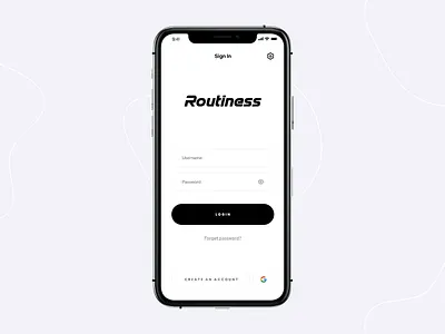 Routiness – Sign Up & Account configuration animation app application branding clean design figma flat illustration interaction minimal mobile montion motion graphics protopie routiness training ui ux workout