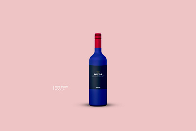 Wine bottle mockup bottle glass mockup template wine bottle