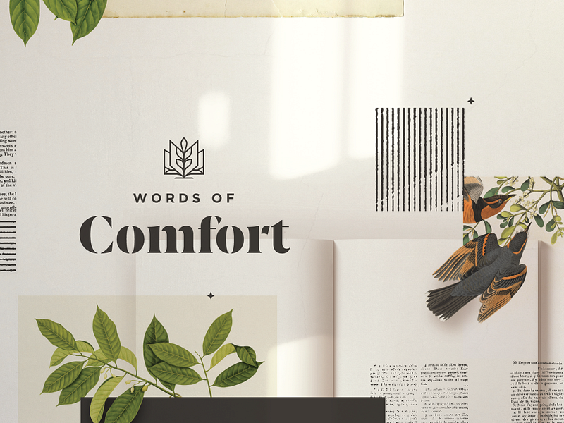 Words of Comfort 2/2 brand breakout church elements jesus layouts logo sermon sermon series simple type vintage