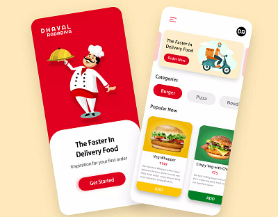 Fast Food Order UI/UX Design Mobile App app food uiux