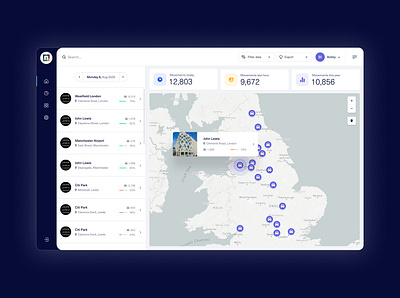 Group Nexus - Car Park Data Visualisation Dashboard app ui dashboard design data visualisation design data visualisation ui platform design product design ui uiux design web app design