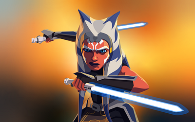 Ahsoka Tano Fan Art design graphic design illustration vector