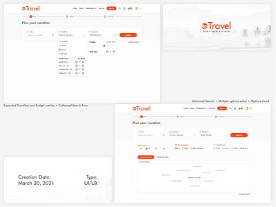 oTravel - Minimal Search Form - UI app design logo minimal ui ux vector
