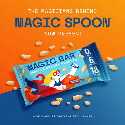 Magic Spoon Cereal Bar Design Concept branding design graphic design mock up