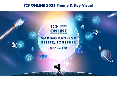 TCF Online 2021 Theme & Key Visual conference corporate graphic design space theme