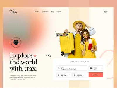 Travel Agency booking design header design hotel hotel booking illustration landingpage ticket tour travel travel agency ui webdesign