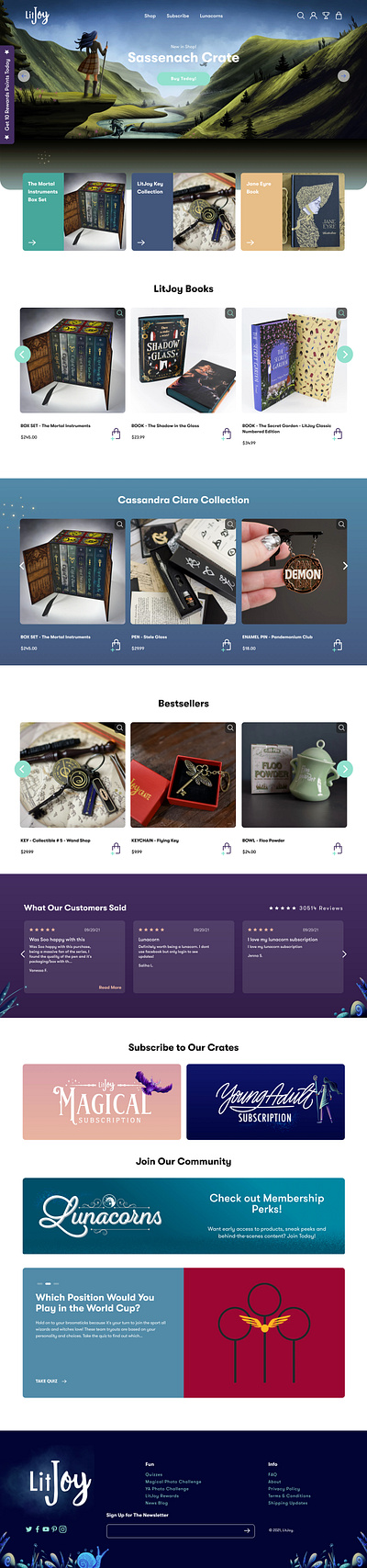 LitJoy Crate Website & Customer Portal design illustration shopify ui ux web website