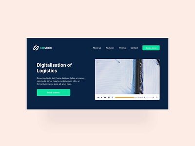 Landing page for LogChain animation landing marketing website motion graphics ui