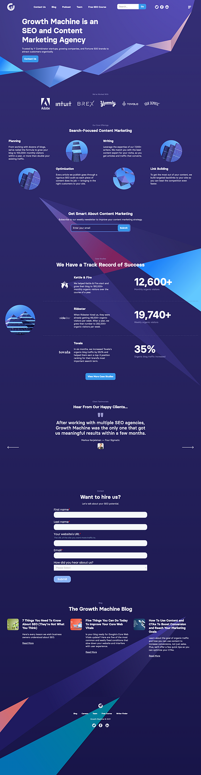 Growth Machine Website branding design illustration shopify ui ux web website