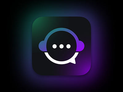 Choona App Icon android icon app app icon application black blur brand branding emblem gradient icon ios ios icon logo music social social media