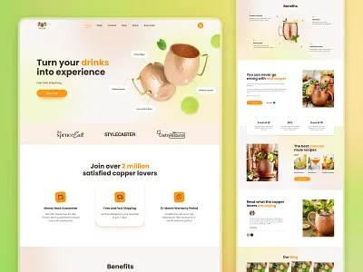 B.Weiss Cooper | Cooper mugs brand company cooper mugs cup design drink food fresh homepage landing mugs product recipes shop ui ux webdesign