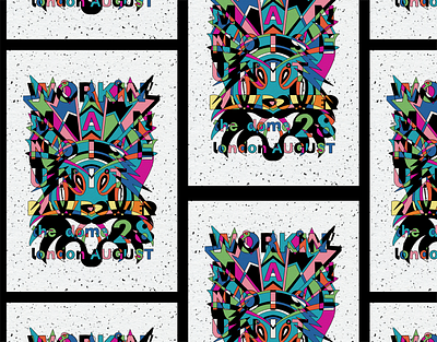 Workin' Man Noise Unit Gig Poster animation concert poster digital art gig poster graphic design illustration lettering motion graphics poster typography