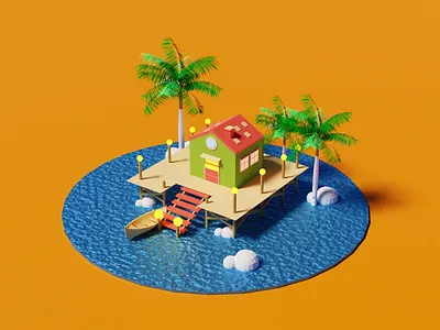 Go Goa 3d 3d art 3d artist 3dart animation blender3d boat branding design graphic design illustration logo lowpoly3d photoshop sun ui uidesign