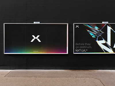 NXTLVL® Branding - LA Billboard art direction billboard brand identity branding logo logo design music industry poster print print design