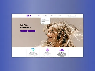 Creative digital agency UI design figma graphic design illustration illustrator lalading landing page page ui ux vector website xd
