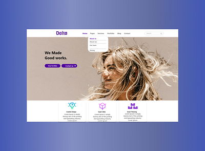 Creative digital agency UI design figma graphic design illustration illustrator lalading landing page page ui ux vector website xd