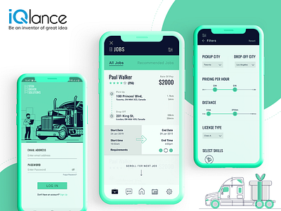 Logistic App and Software Solutions (Similar to Uber Freight) android app app design design iphone mobile mobile app