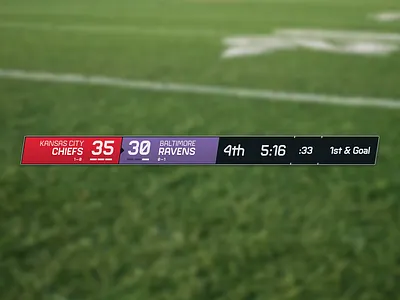 Rebar Demo: NFL Broadcast Graphics font typography ui