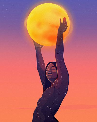 Wellness | HP adobe illustrator editorial editorial illustration health illustration magical realism space sun tech