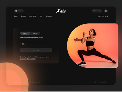 Fitness x Authorization design ui ux