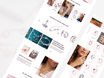 Pandora Jewelry beauty design jewelry typography ui ux