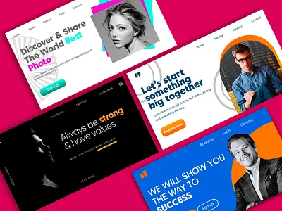 Landing page design, website design brand identity illustration la landing page ui ux website