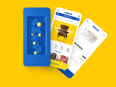 IKEA UI concept redesign 3d animation art brand branding design graphic design illustration illustrator logo motion graphics ui ux vector