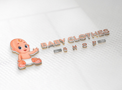 Baby shop logo vector & typography branding graphic design logo logo design typography logo vintage logo