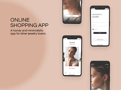 Silver Jewelry Shop App branding mobiledesign mobileux shopdesign shopux uiux