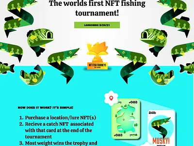 NFT Fishing Tourney - Website crypto figma fishing illustration nft ui ux web