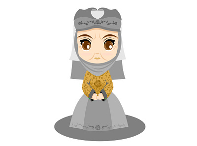 La Reina de las Espinas Lady Olenna branding casatyrell chibis design diseño gameofthrone illustration ladyolenna lareinadelasespinas logo typography ui ux vector vector illustration