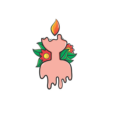 Candle Man design icon illustration vector