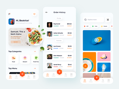 Food mobile app clean food freelancer indonesia indonesiandesigner marketplace sketch social media ui