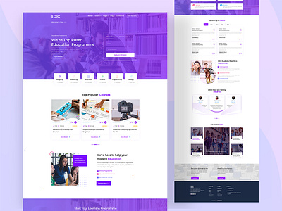 Creative Education Landing Page Design agency website college creative design crouse design designerforux education landing page landing page design onlineeducation school template template design ui design uidesign uiux design uiux designer ux web design website design