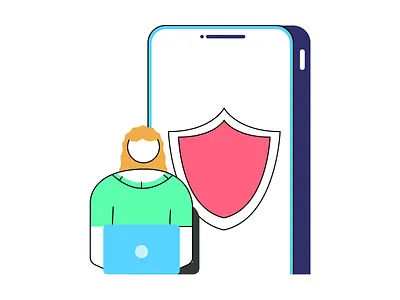 Security character design developer figma graphic hacker illustration log out login mobile online password plugin security sign in ui vector