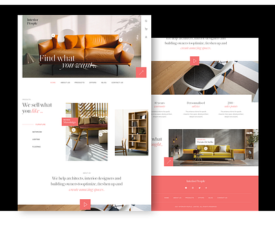 Interior People - Ui Design landing page ui ui design uiux design ux ux design web design