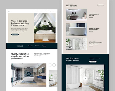 VAYA – Bathroom Interior Webdesign architecture bathroom clean interior landingpage minimal shower solution ui uidesign webdesign website