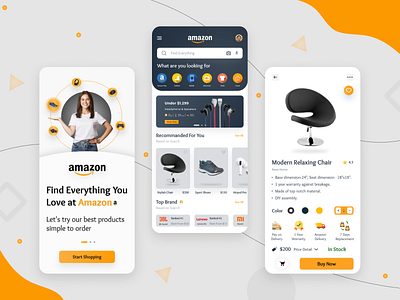 Modern Amazon Application Design adobexd amazon amazon design amazon selling android android app android app design android design application design design flipkart flutter online shopping sell selling ui ui ux ui design ux ux design