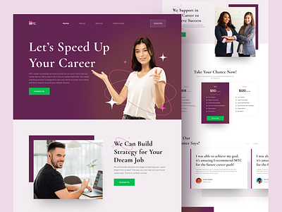 MTC - Career Coach Landing Page career careercoach coach design landingpage ui ui ux uidaily uidesign uiux uix webdesign