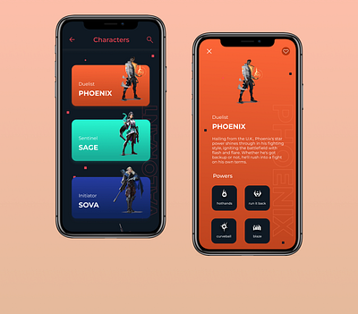 Valorant App (concept) app game ui