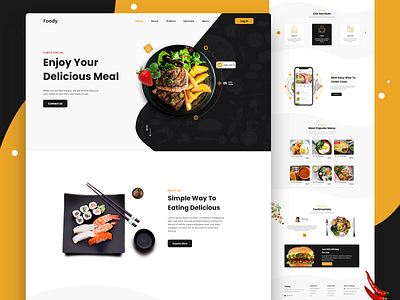 Food delivery landing page burger chef app delivery app eat eating food and drink food app food delivery food delivery landing page food delivery services food order landing page pizza recipe app restaurant app ui ux web web design website