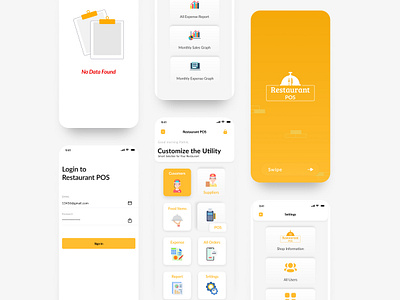 Restaurant POS graphic design ui