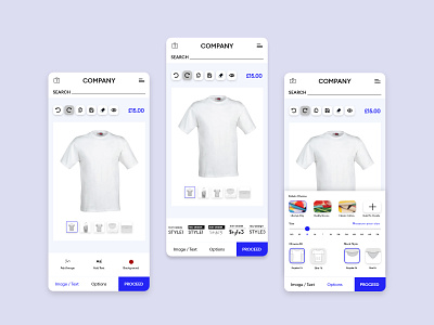 T-Shirt Design Template app application branding cloth custom design fashion graphic design online screen template tshirt ui