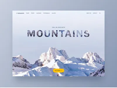 Travel website booking interface landing mountains nature outdoor tourism tours travel travel agency travel app travel booking travel guide travel landing page trip planner ui ux web webdesign website
